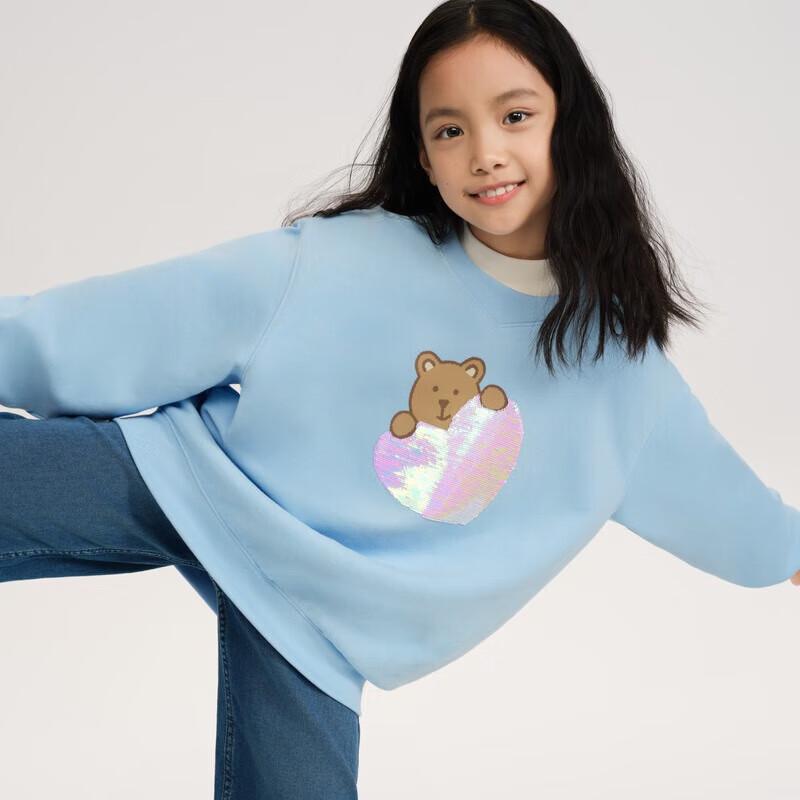Gap Girls' Reversible Sequin Bear Fleece Sweatshirt