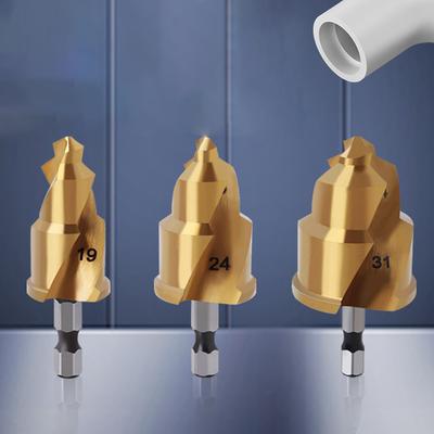Expansion Repair Drill Bit Full Open Process Lifting Stepped Drill Replacement Hexagon Shank Water Pipe Connection Tool