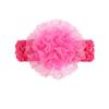 Chiffon Flower & Lace Elastic Baby Headband - 8 Colors