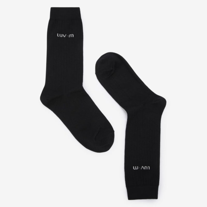 LUVM LUV.M LOGO SOCKS_BLACK