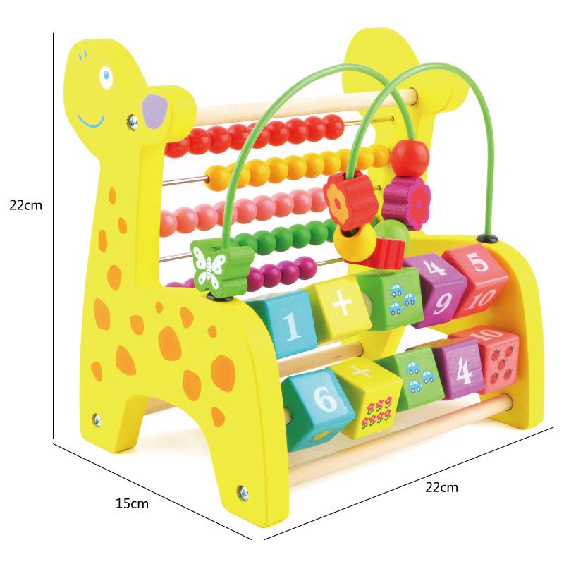 

Деревянные игрушки для детей Монтессори-образование Математика Бусины Блоки Раннее детство