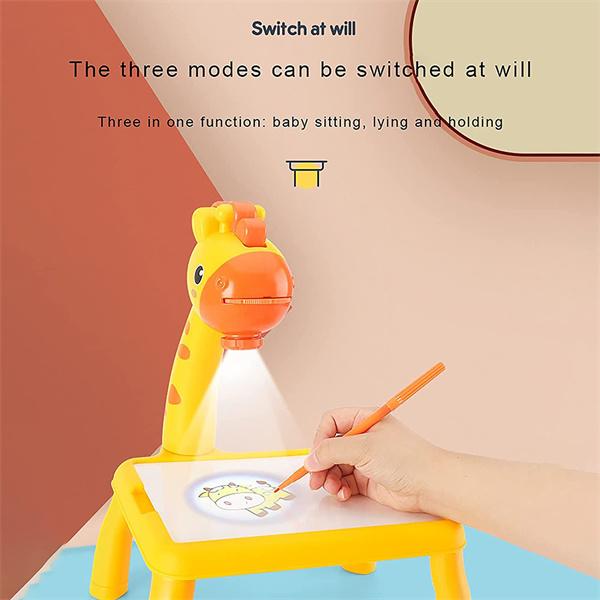 Dinosaur Projection Painting Board Art Painting Drawing Table Led Learning Projector Child Drawing Playset Educational Toys for Kids