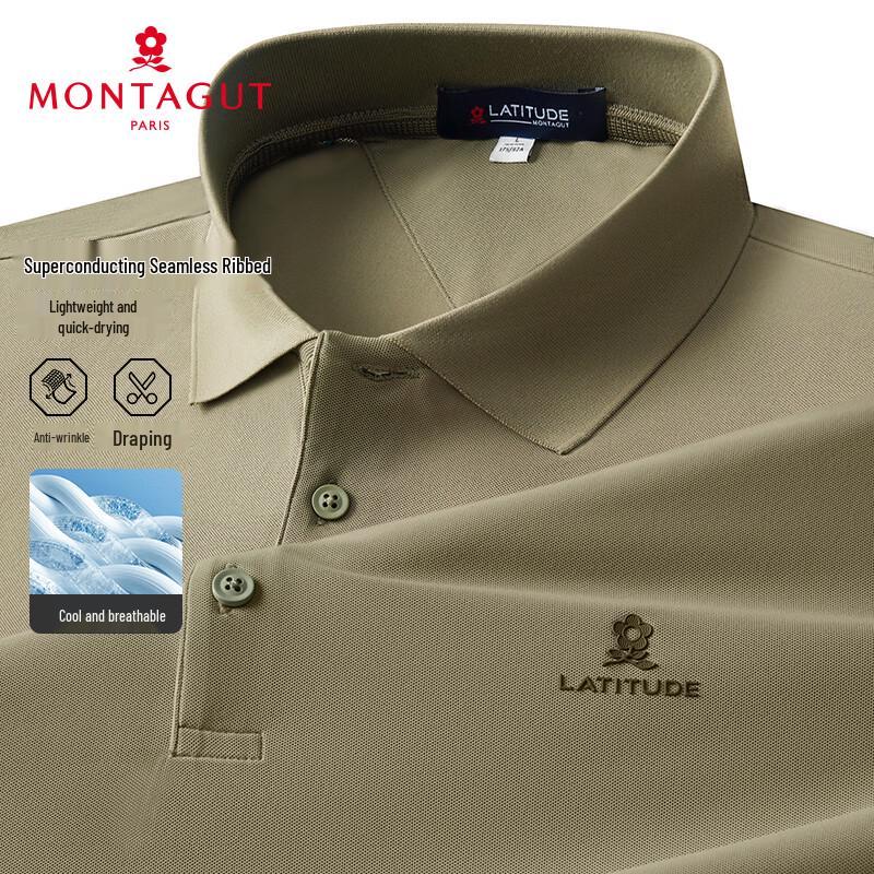 MONTAGUT Men s Summer Cool-Feel Short-Sleeve Polo Shirt 54