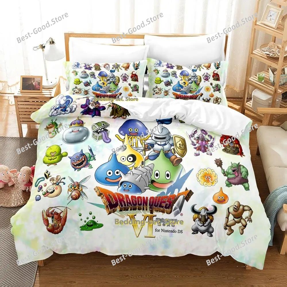 Neues Dragon Quest Bettwäscheset Einzelbett Twin Bett Vollbett Queen Size King Size Bettwäscheset für Erwachsene Kinder Schlafzimmer Bettbezug-Sets Anime