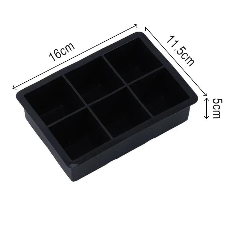1/10PCS 4/6/8/15 Large Compartment Silicone Ice Cube Mold with Ice Ball Maker DIY Ice Tray for Home Kitchen Bar Freezer Tool