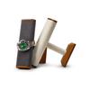 Elegant Jewelry Showcase With Walnut Frame And Velvets Texture Flat Tube Design Display Stand Organiser