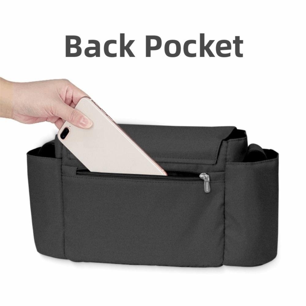 Large Capacity Stroller Storage Bag with Bottle Holder Travel Stroller Organizer For Moms