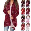 Giacca leggera da donna con stampa cardigan a maniche lunghe sul davanti stampata