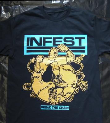 Infest Band Break The Chain 100% Cotton T-shirt Mens Tees Top S To 5XL 2F1076