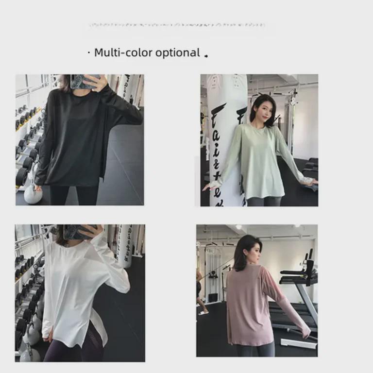 Women's Long-Sleeve Quick-Dry Yoga Top