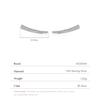 Modian Minimalism Line Stud Earrings Solid 925 Sterling Silver Feather Clear CZ Studs Ear For Women Hypoallergenic Jewelry Gifts