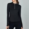 Yoga Wear Long-sleeved Tops For Women With Reflective Strips And Half-zip Sports Tops With Slim Waist And Running Training Fitness Tops
