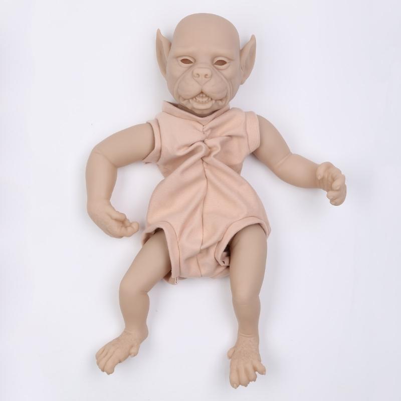 Unpainting Realistic Doll Kits 18 Inches DIY Blank Newborn Elf Mold Unfinished Newborn Dolls Anime Hand Making Doll Set