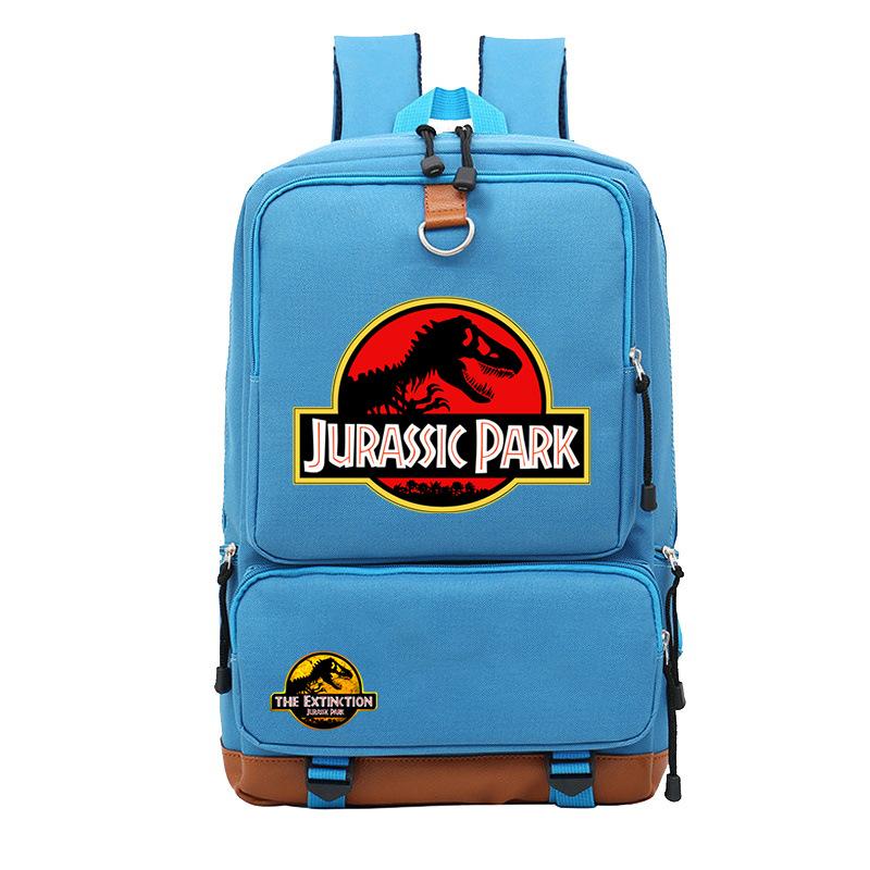 Jurassic Park Dinosaur Print Teen Student Schoolbag Large Capacity Travel Bag Casual Versatile