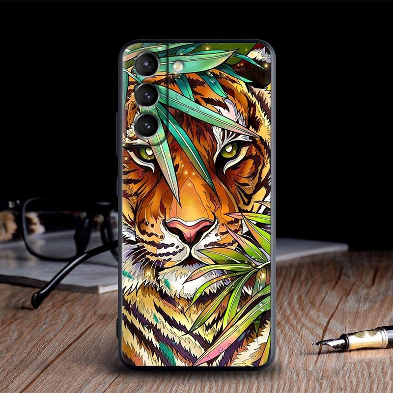 Original Jungle Animal Sloth Leopard Print Cases For Galaxy S24 Ultra Funda Samsung S21 S23 FE S20 S22 Ultra S10 Plus Soft Cover