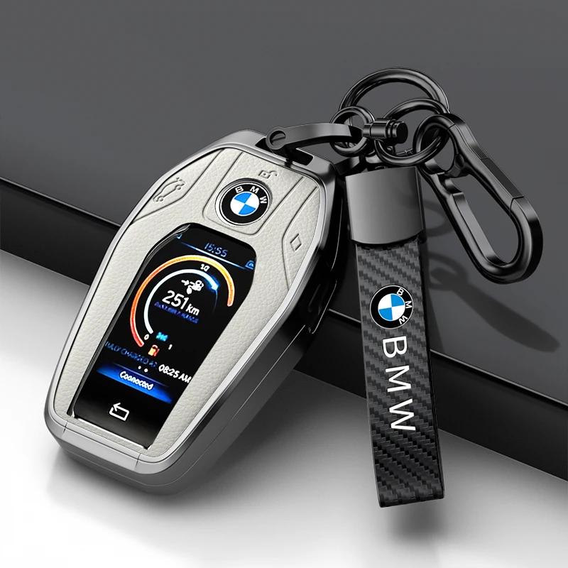 BBJH7 Car Key Case for BMW 216i F46 X1 X2 X3 X5 X6 GT 2 5 6 7 Series 3 4 Buttons Smart Keyless Remote Control Fobs Protector Cover