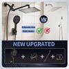 Complete Adjustable Shower Set, 8 Inch Ceiling Shower Head & 5.51 Inch Large Panel Handheld Shower, 8‑Mode Hand Shower With Spray Gun Function,