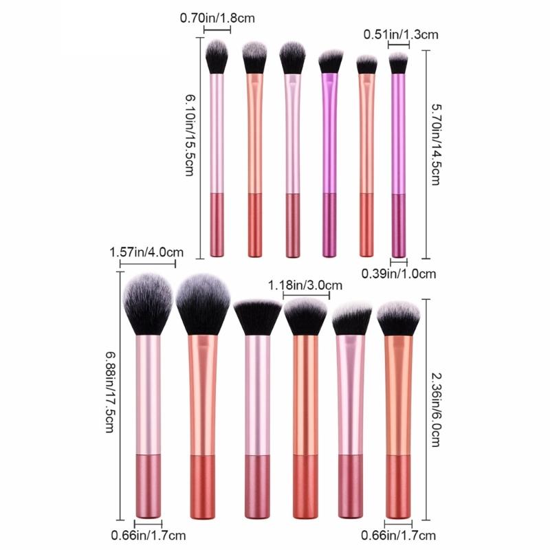 20x/Set Cosmetic Brush Makeup Brush Set with Storage Bag Eyeshadow Brush Concealer Brush Basic Essentials Brush Set