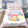Cute Chopper Bedding Set, 1 Duvet Cover & 2 Pillowcases, Cozy Home Use, Great Gift for One Piece Fans