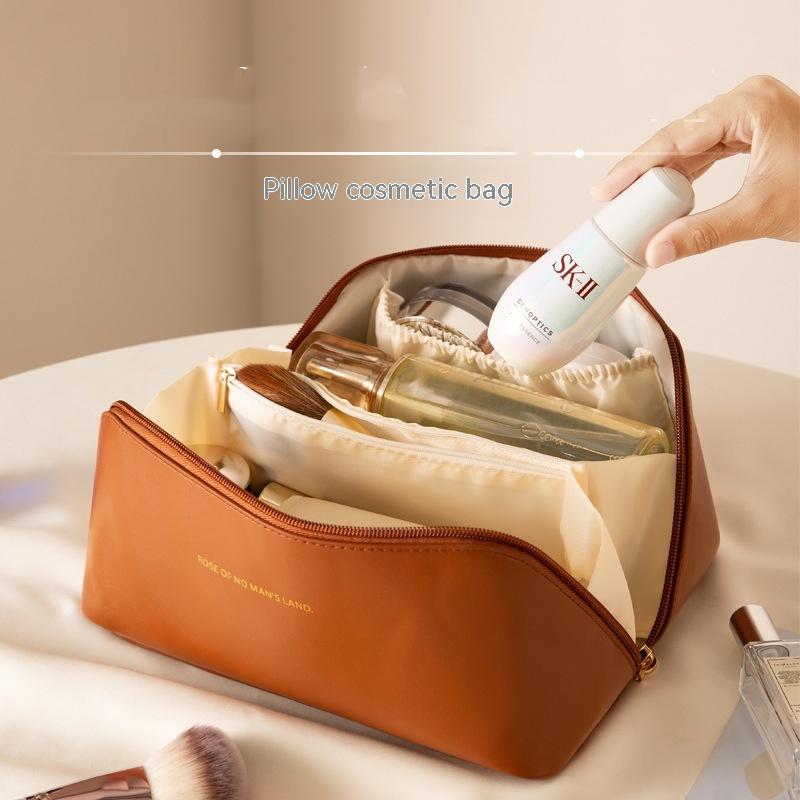 

Женская портативная сумка для макияжа большой емкости, дорожная косметичка для хранения туалетных принадлежностей