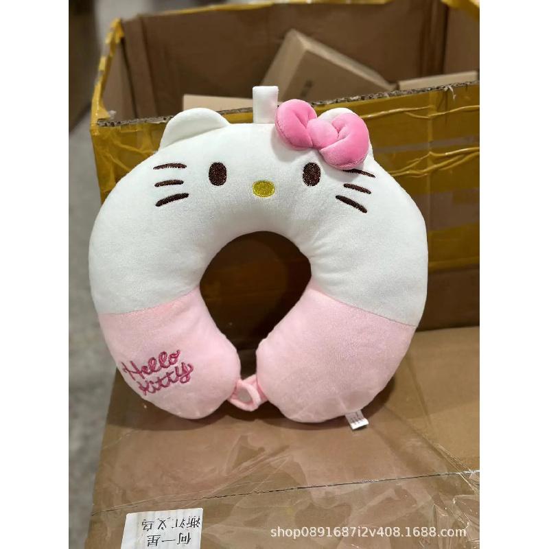 

Anime Cute Cartoon Embroidery Travel Portable Soft Comfortable Sleep Aid Neck Protector U-Shaped Pillow Doll