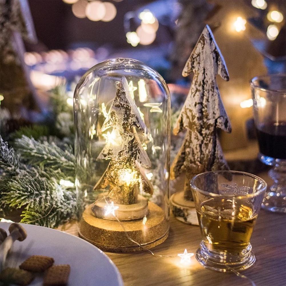 1M/2M/5M Star Copper Light String Room Decoration LED Fairy Lights Christmas Xmas Decorative Garland LED String Light Battery Powered Light