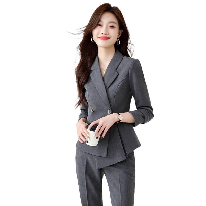 Women's Professional Suit Set: Spring/Autumn Blazer for Elegant Workplace & Interviews