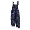 Women's Jumpsuit  Print Casual Loose Vintage Shoulder Strap Cotton Linen