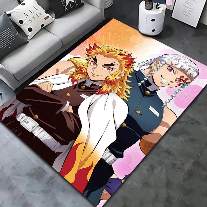 Demon Slayer Carpet Rug For Living Room Bedroom Home Sofa Decoration Kids Play Nonslip Floor Mat