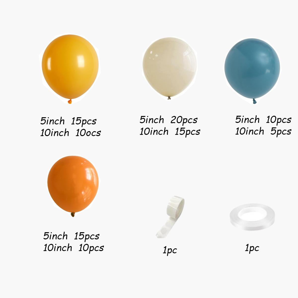

100 шт., желтые, оранжевые воздушные шары, гирлянда, арка, синие, голубые, лимонно-желтые воздушные шары для дня рождения, украшения для детского душа, свадебной вечеринки