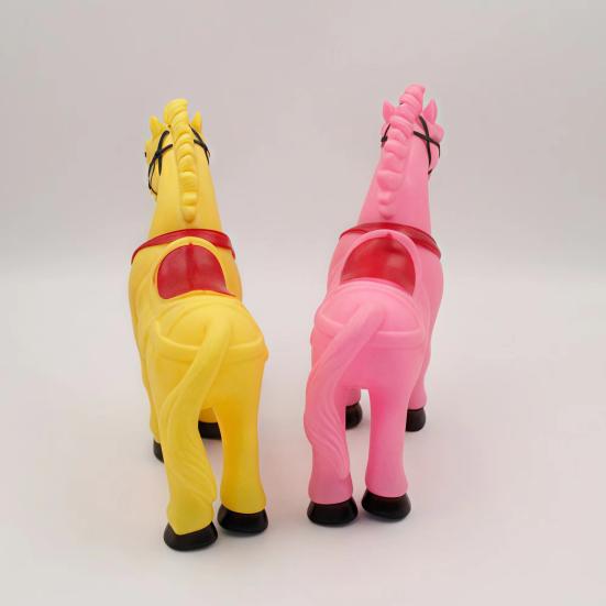 Squeaky Horse Squeeze Toy with Sound Soft Decompression Fidget for Kids Cute Cartoon Animal Figurine Fun Stress Relief Gift for Children