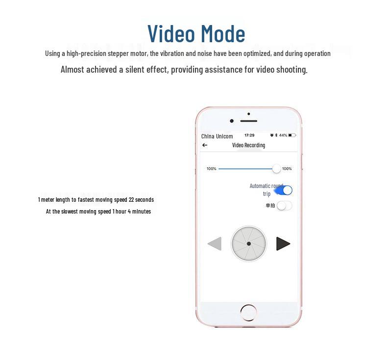 Leshe Tu Time-Lapse Electric Camera Slider with Remote Control and Live Streaming Capability