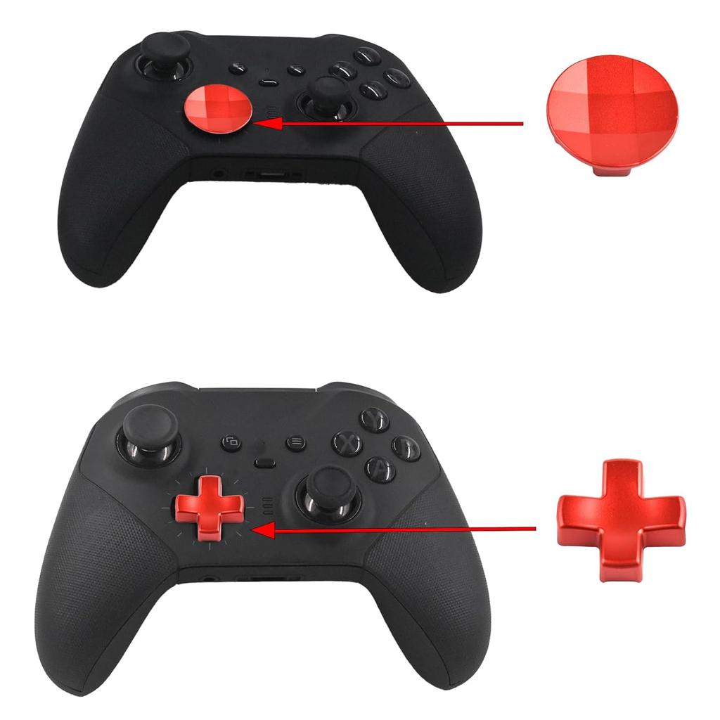 2 In 1 D-Pads for Xbox Elite 2 Core Controller Stainless Steel D-Pads for Xbox One Elite Series 2 Controller D-Pads Replacement for Xbox One Elite