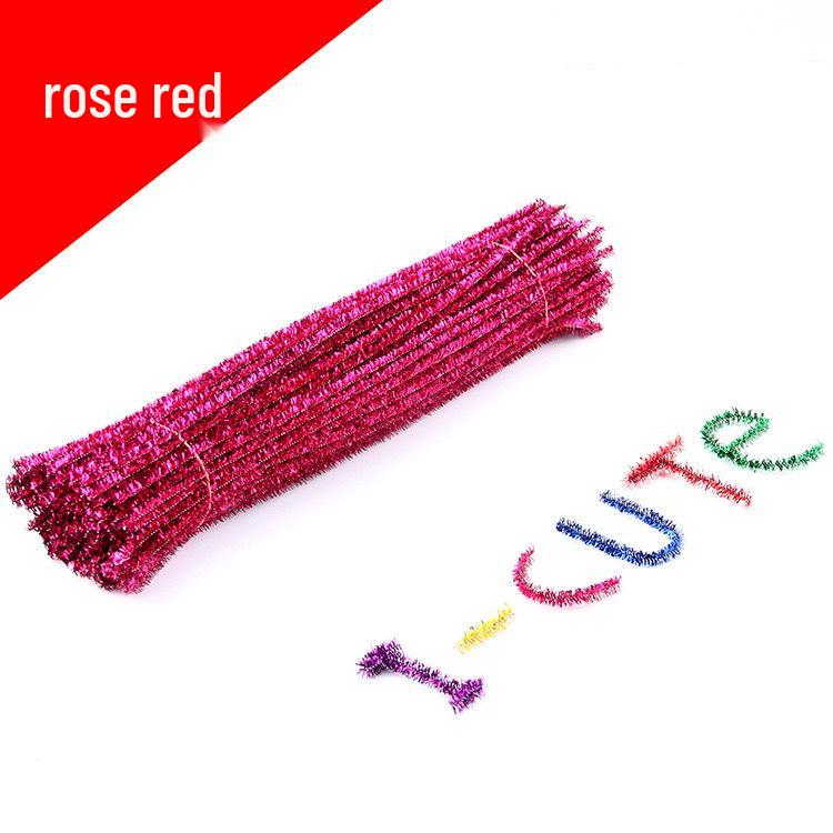 Ten-Color Glitter Chenille Stems: DIY Christmas Crafts and Children's Handicrafts