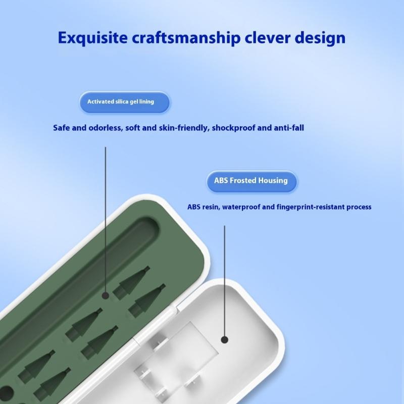 Compactly Organizers Box For Pencil 1/2/3 Styluses Pen Holder Container Featuring AntiSlip Snap Closures Design for Trav