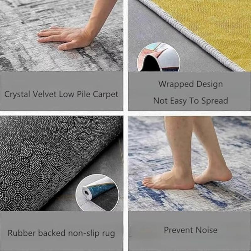 Christmas Stocking Long Runner Rug Non Slip Washable Floor Mat for Kitchen Hallway Entryway Happy New Year Home Decor