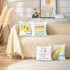 4Pcs Cute Sunny Rainbow Digital Printing Pillow Cover Short Plush Suitable Living Rooms Bedrooms Sofas Throw Cushion Cover