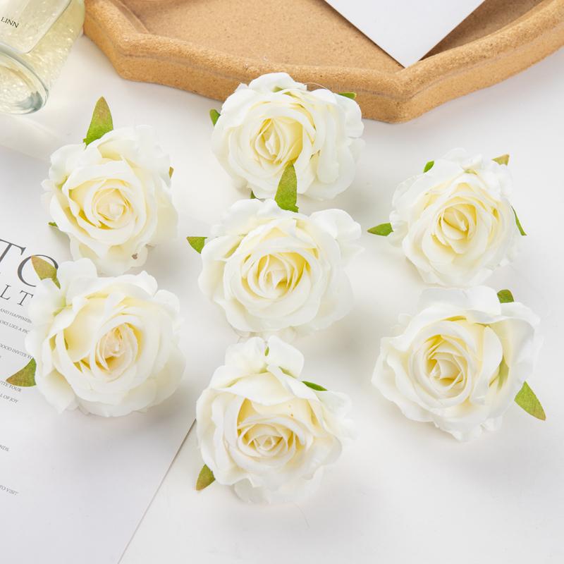 

10/20pcs Artificial Flowers Scrapbook Wedding Garden Rose Arch Home Party Room Decor Festival Bridal Bouquet Diy Gift Box Brooch 10pcs