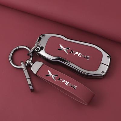 Zinc Alloy Leather Car Key Case for Xpeng G6 G9 P7 P7I G3 G3I P5 2021 -2024 Key Case Car Remote Key Fob Case