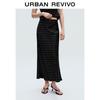 UR Women's Retro Polka Dot High-Waist Fishtail Midi Skirt