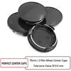 Radnabenkappen 75mm 69mm 4 Stück Schwarz Radabdeckung Nabenabdeckung