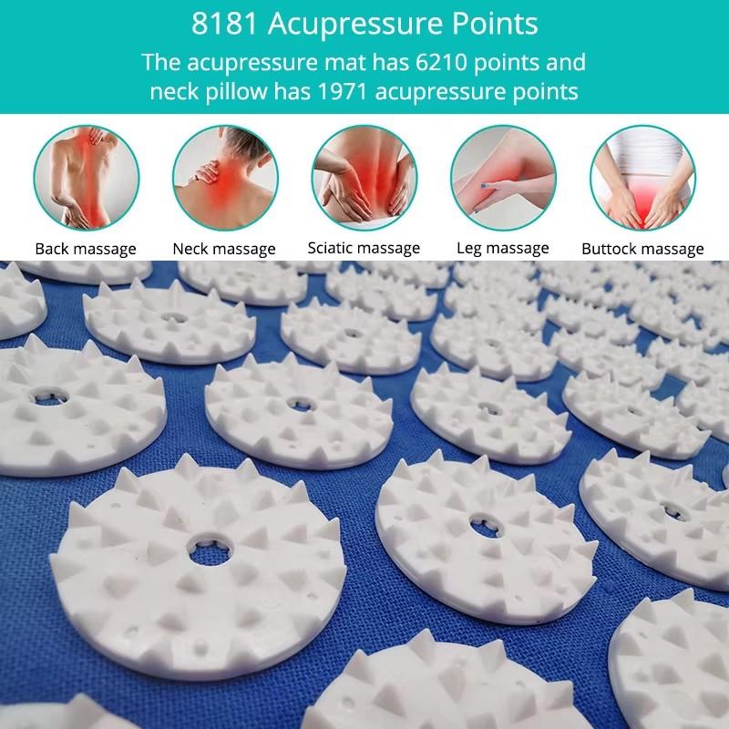 Massager Yoga Mat Cushion Acupressure Massage Mat Sets Spike Fitness Yoga Pilates Relieve Stress Back Pain Applicator