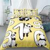 Panda Printed 2/3pcs Bedding Set Bamboo Duvet Cover for Adult Child Bedclothes and Pillowcases Comforter Covers Bed Sets King
