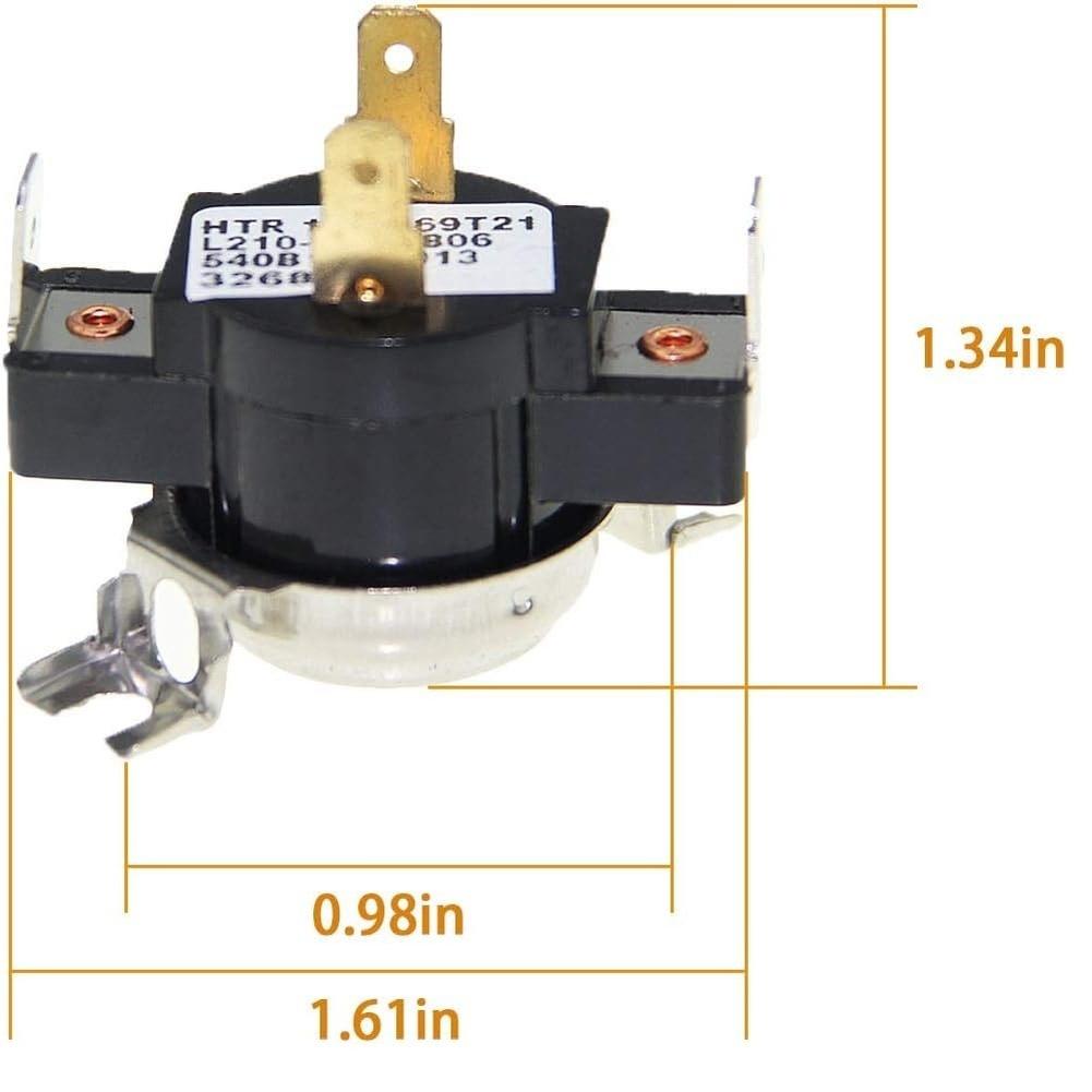 For Appliance Maintenance Dryer Thermostat Temperature Switch Silver Precise Temperature Control Compact Design