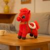 Chinese Style Cartoon Steed Doll Fluffy Zodiac Pony Figurine Funny Plush Horse Doll  Birthday Gift