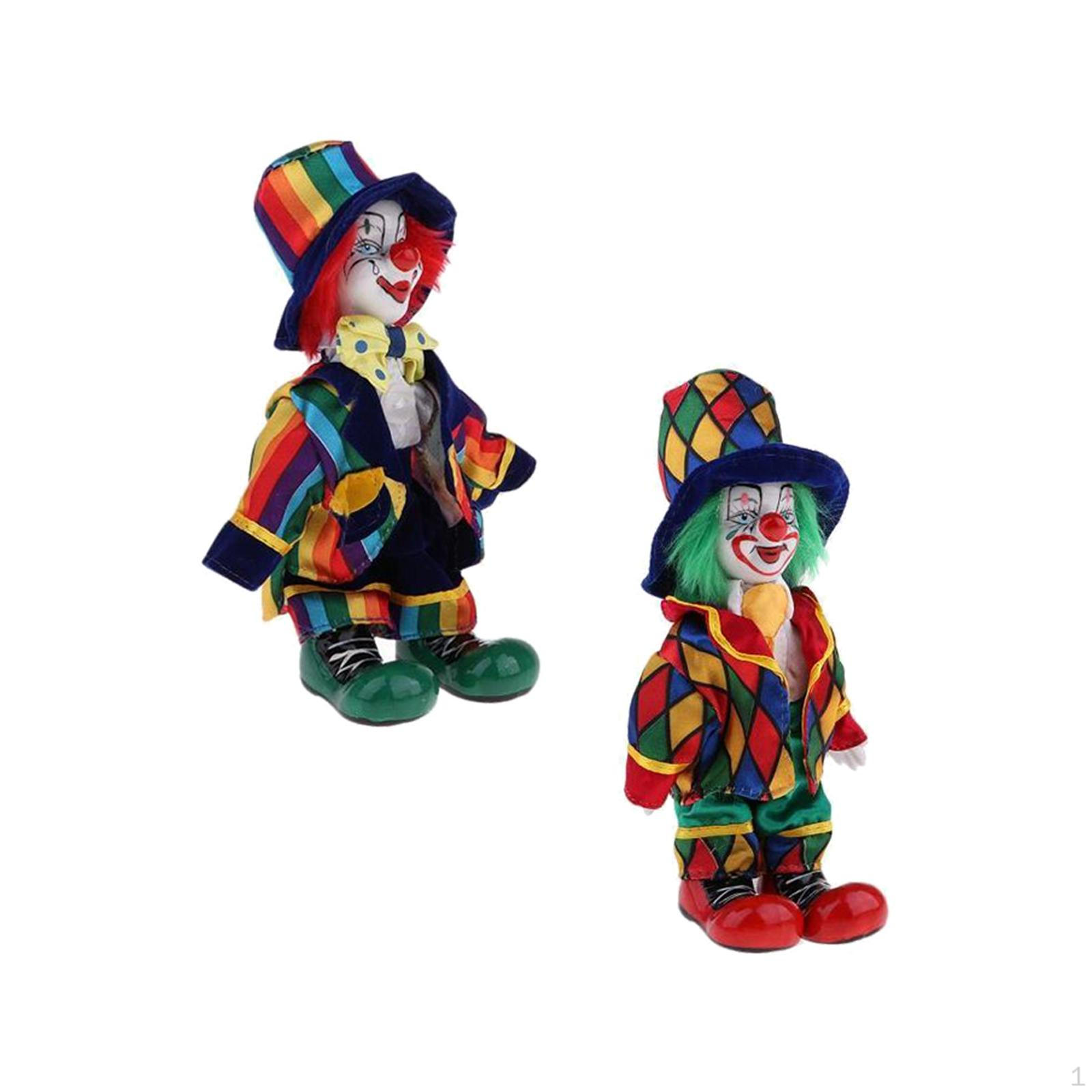 

Фарфоровые куклы Арлекин, забавный клоун, игрушка, подарок, 2 шт., зеленый, красный