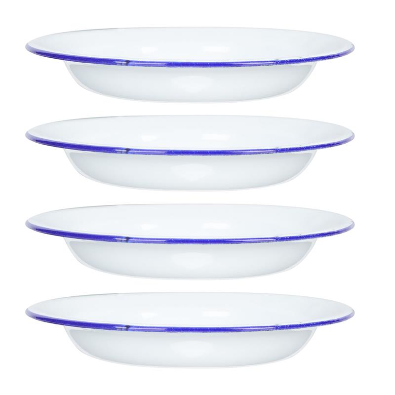 4 Pcs Enamel Plates Set Retro Style Dinner Plates Kitchen Plates Fruits Plates Enamel Food Dishes Banquet Plates