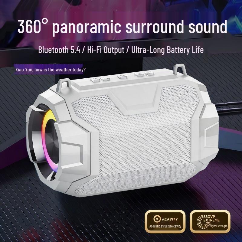 AI Voice-Activated Bluetooth Speaker: Smart Song Selection, High Sound Quality, Heavy Bass, Long Battery Life, Large Volume.