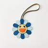 Sunflower Heronsbill Keychain Pendant For Women Backpack Bag Charm  Genuine Leather Charm