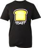 Unisex Toast T Shirt Black Funny Food Graphic Tee Cartoon Novelty Slogan Gift